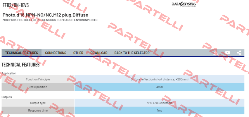 FFR3/0N-1EV5 Micro Detectors / Diell