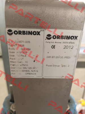 Typ EB06 PN10 DN 125 Orbinox