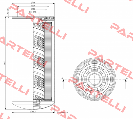 P/N: 1103 Type: CS-150-A03-A MP Filtri