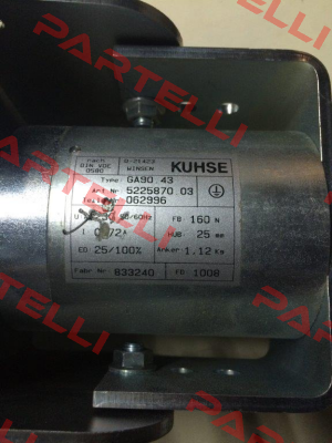 P/N: 5225870.03, Type: GA 90.43 230V AC 25/100%ED Kuhse