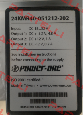 24KMR40-051212-202 not available  Bel Power Solutions