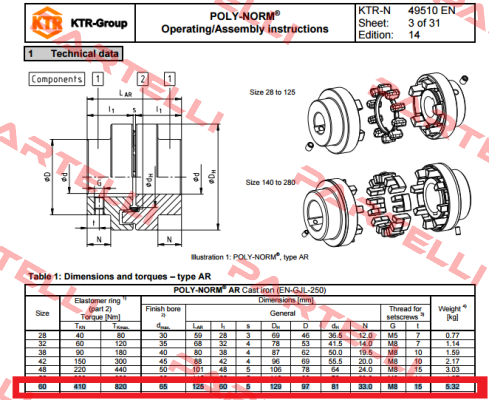 D95060001  Ktr Kupplungstechnik