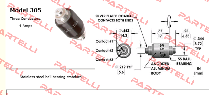 P/N: LM03-03050-00 Type: 305 Mercotac