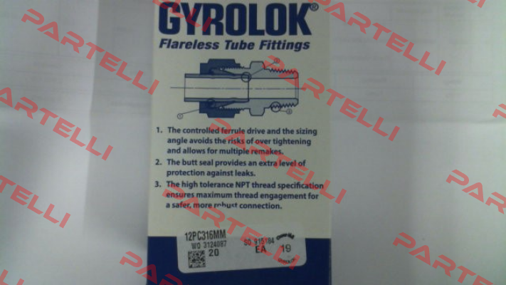 12PC-316/MM GYROLOK